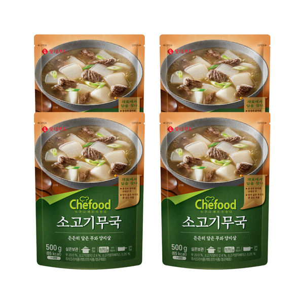[해피] Chefood 소고기무국 500g x 4개
